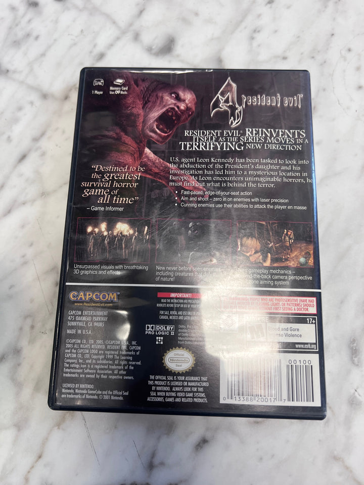 Resident Evil 4 Nintendo Gamecube CASE ART & MANUAL ONLY in GENERIC CASE   CO92325