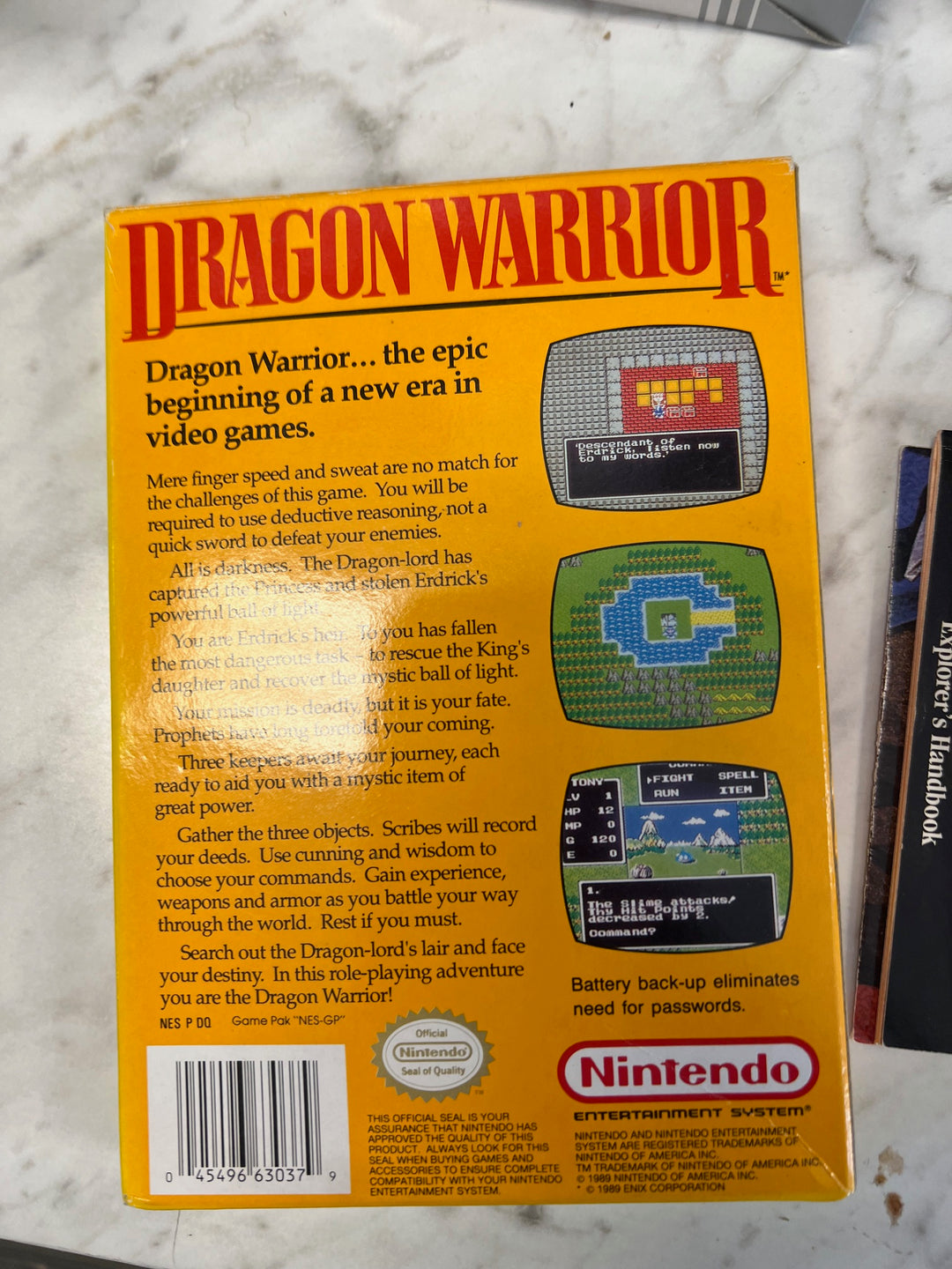 Dragon Warrior for Original Nintendo NES BOX AND MANUALS ONLY CO121224