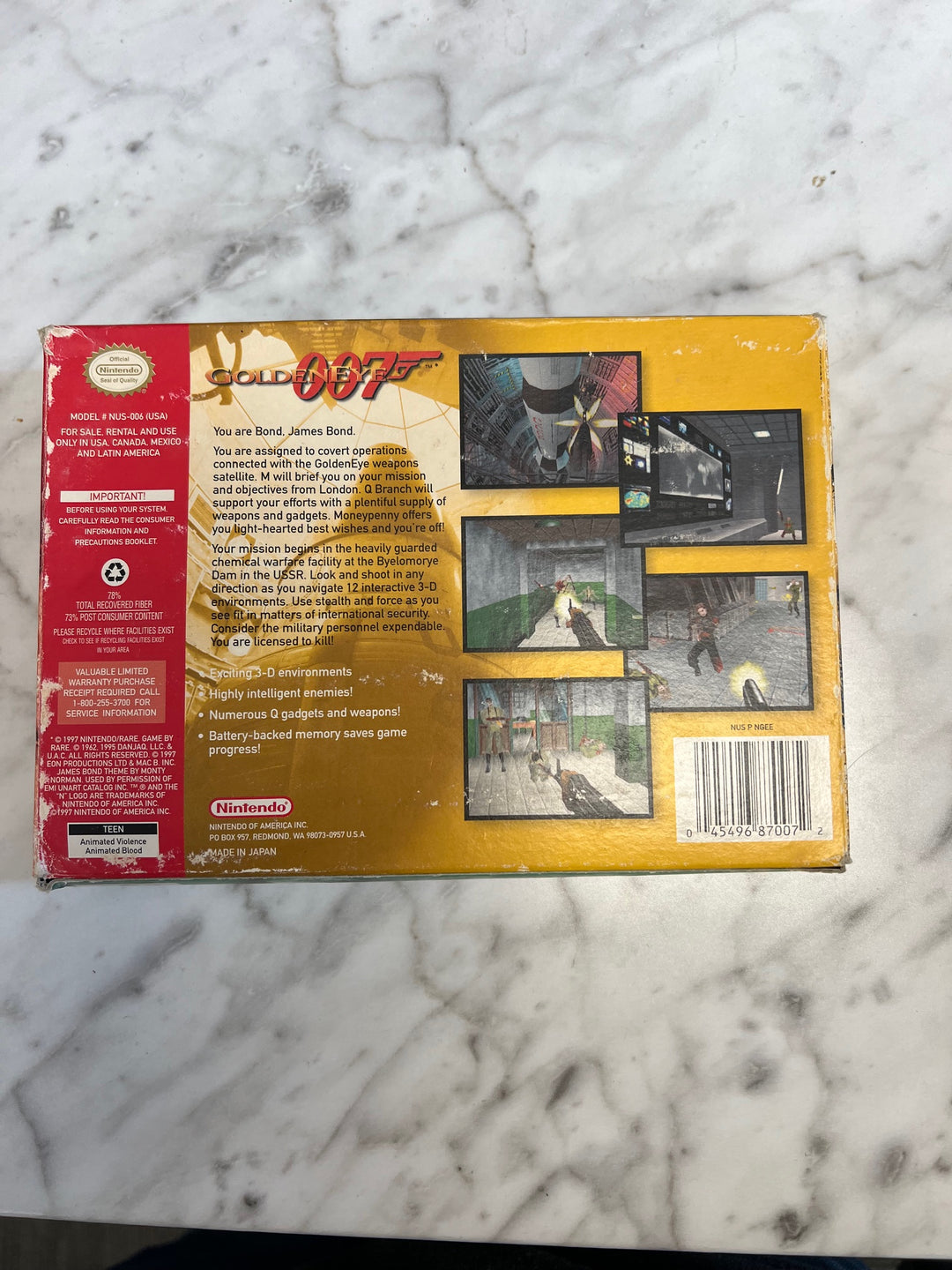 Goldeneye 007 for Nintendo 64 N64 BOX ONLY CO121224