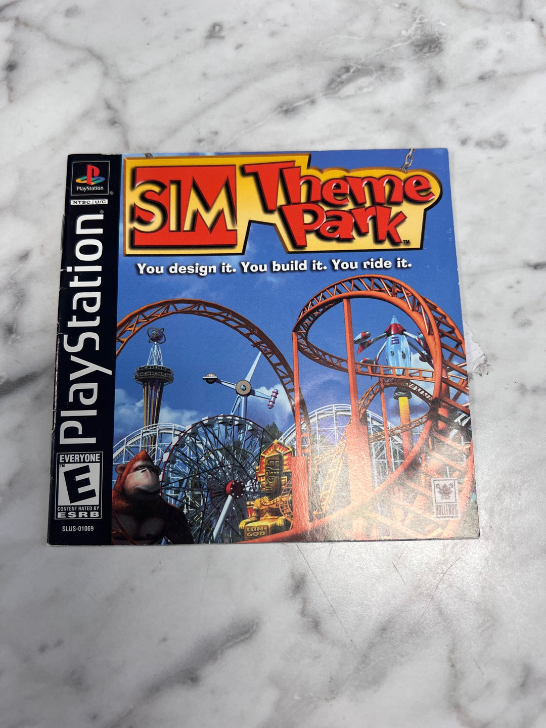 Sim Theme Park PS1 Playstation MANUAL ONLY  MO92425