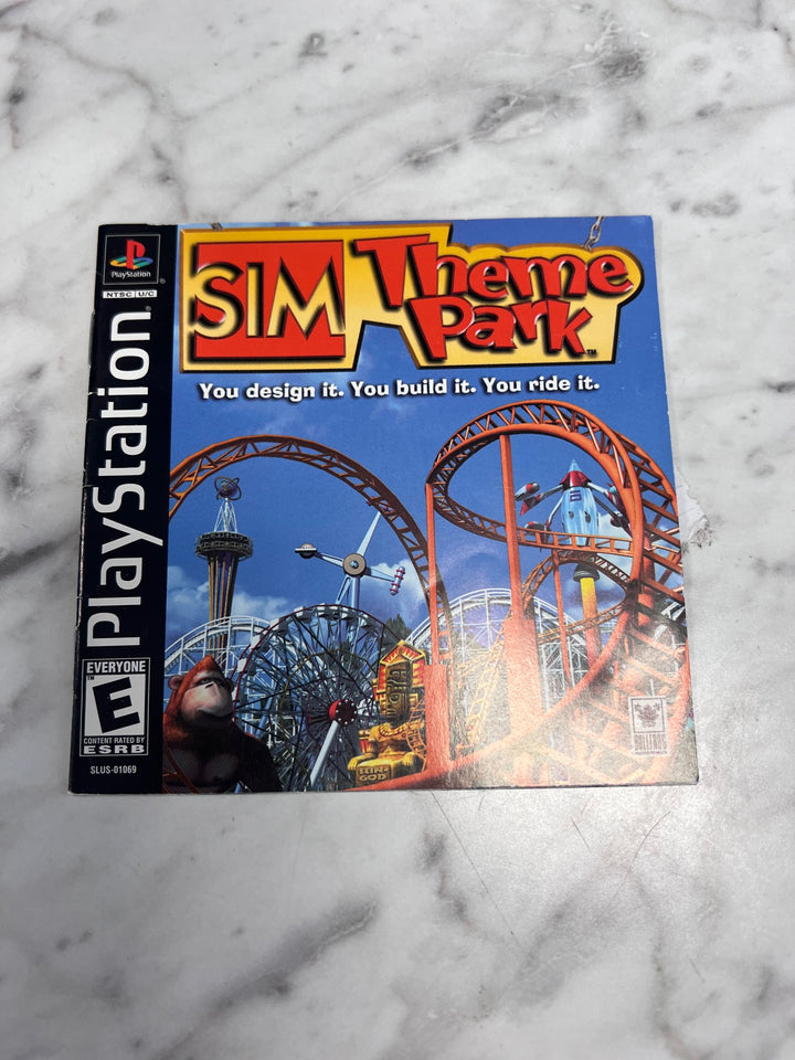 Sim Theme Park PS1 Playstation MANUAL ONLY  MO92425
