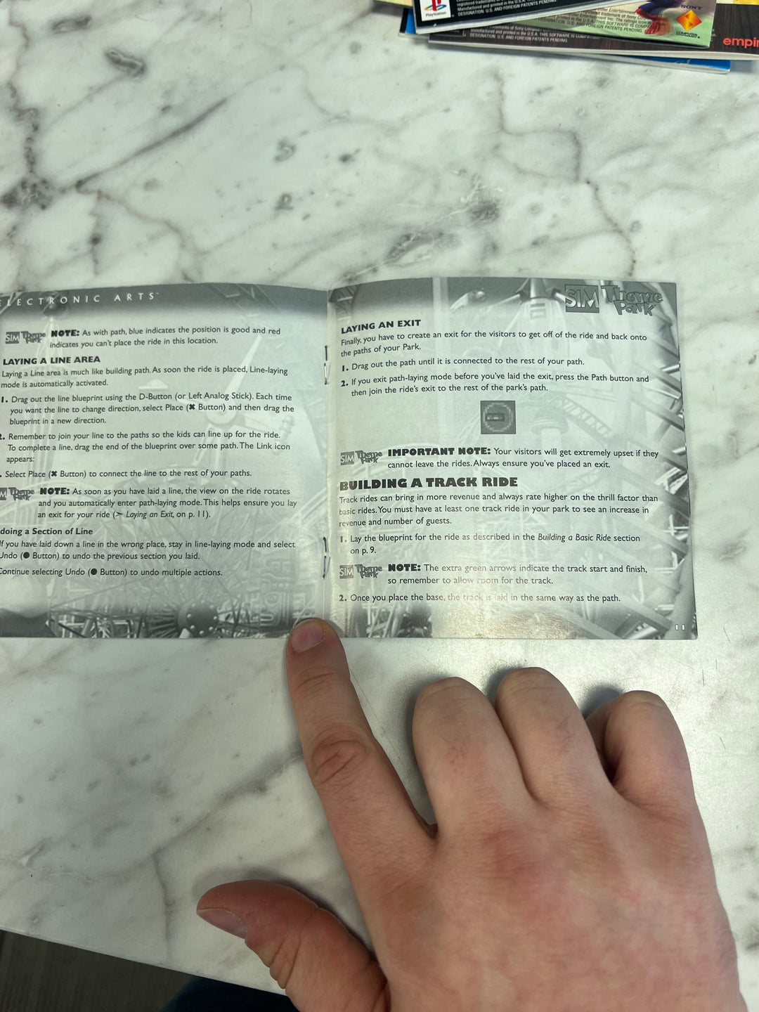 Sim Theme Park PS1 Playstation MANUAL ONLY  MO92425