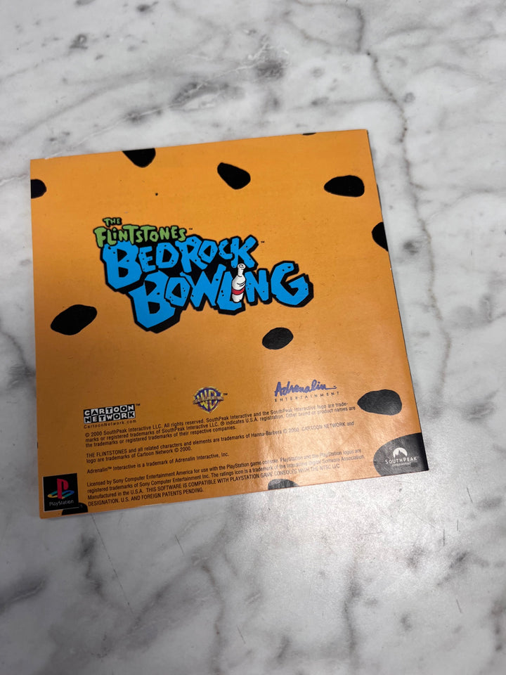 The Flintstones Bedrock Bowling PS1 Playstation MANUAL ONLY  MO92425