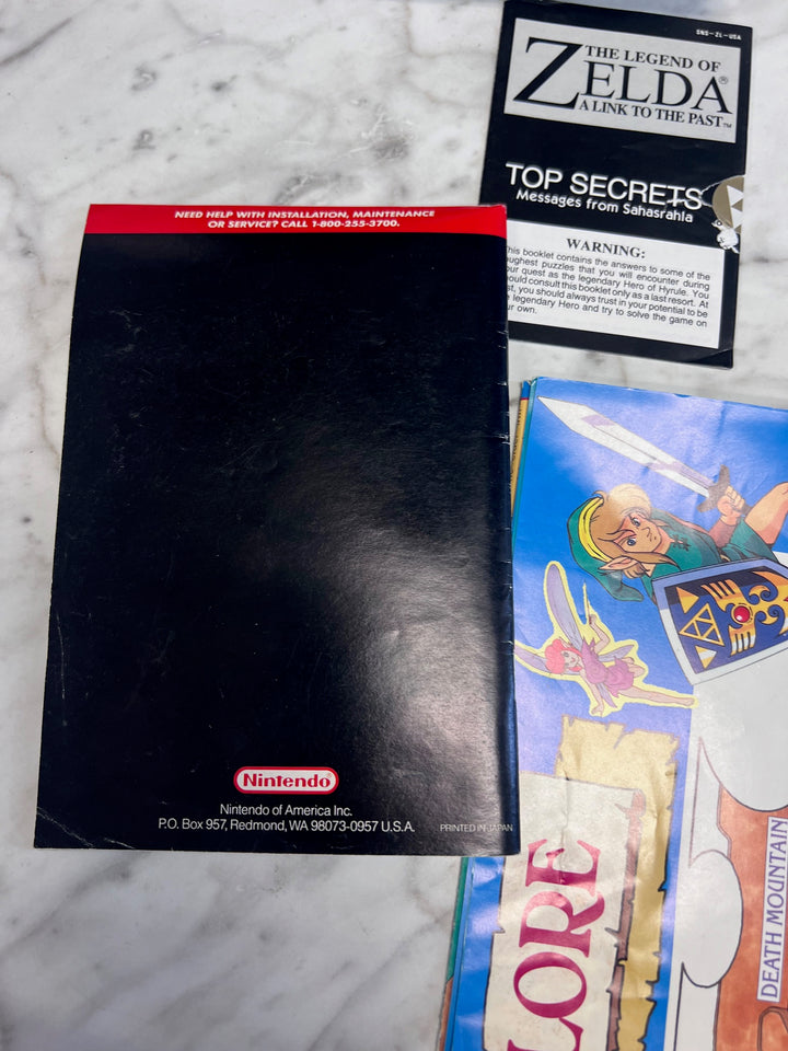 Legend of Zelda Link to the Past SNES MAP, MANUAL AND SECRETS BOOK ONLY  MO92425