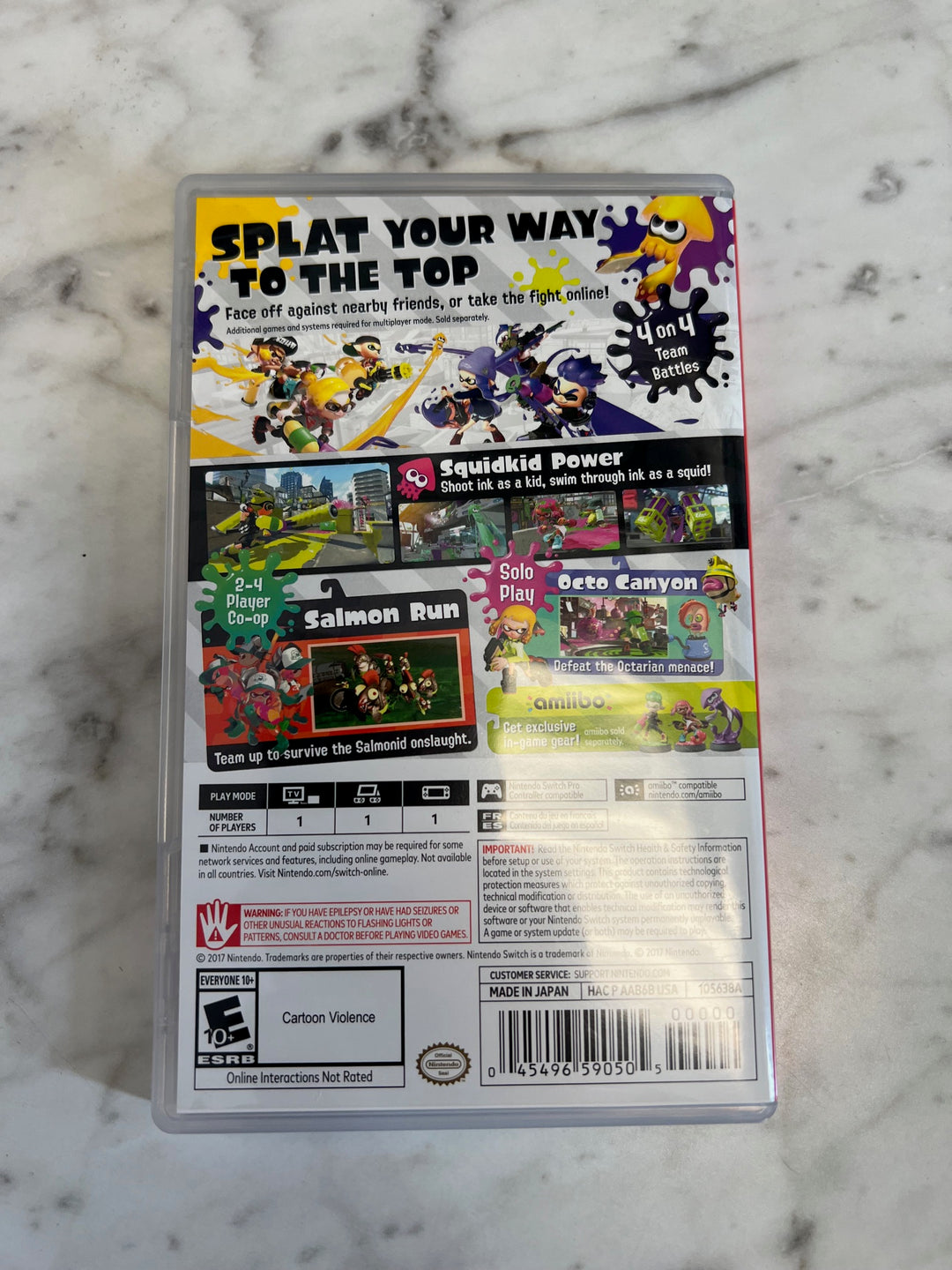 Splatoon 2 Nintendo Switch CASE ONLY CO121224