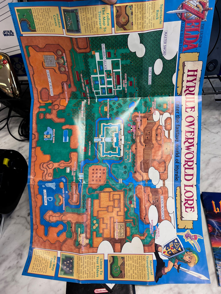 Legend of Zelda Link to the Past SNES MAP, MANUAL AND SECRETS BOOK ONLY  MO92425