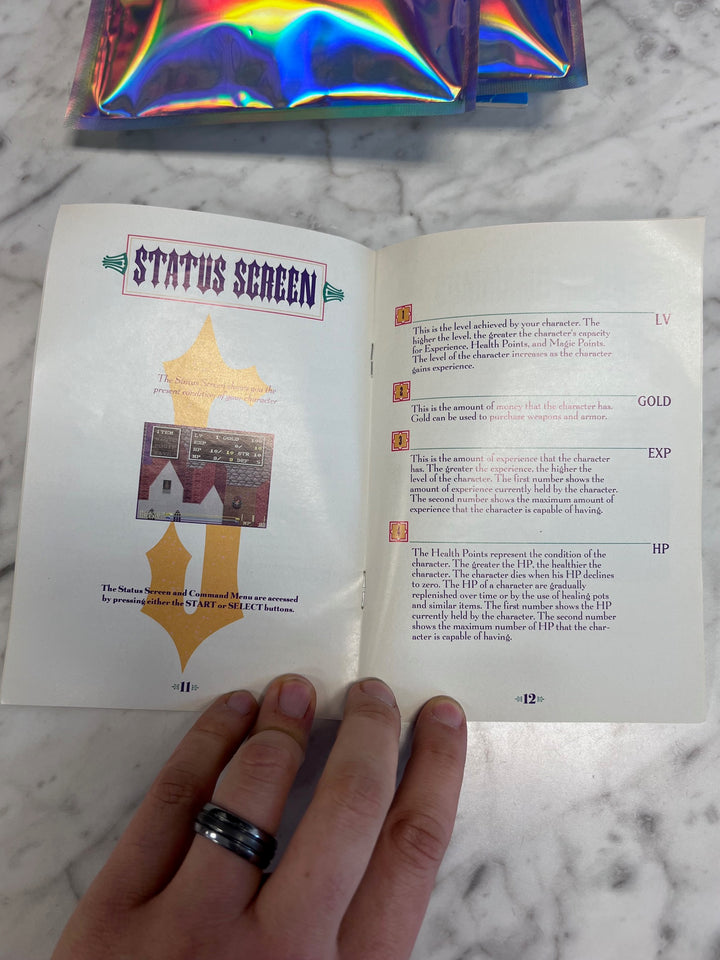 Lagoon Super Nintendo SNES MANUAL ONLY  MO92425