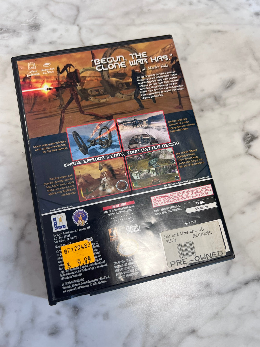 Star Wars the Clone Wars Nintendo Gamecube CASE ONLY NO GAME   CO11426