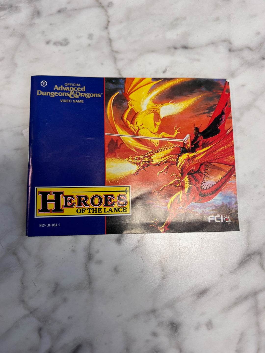 Advanced Dungeons & Dragons Heroes of the Lance Nintendo NES MANUAL ONLY  MO92425