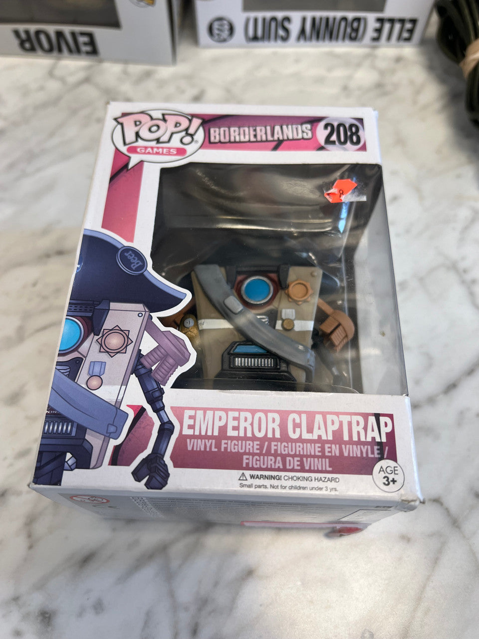 Funko Pop Borderlands Claptrap Emperor #208 Faded box