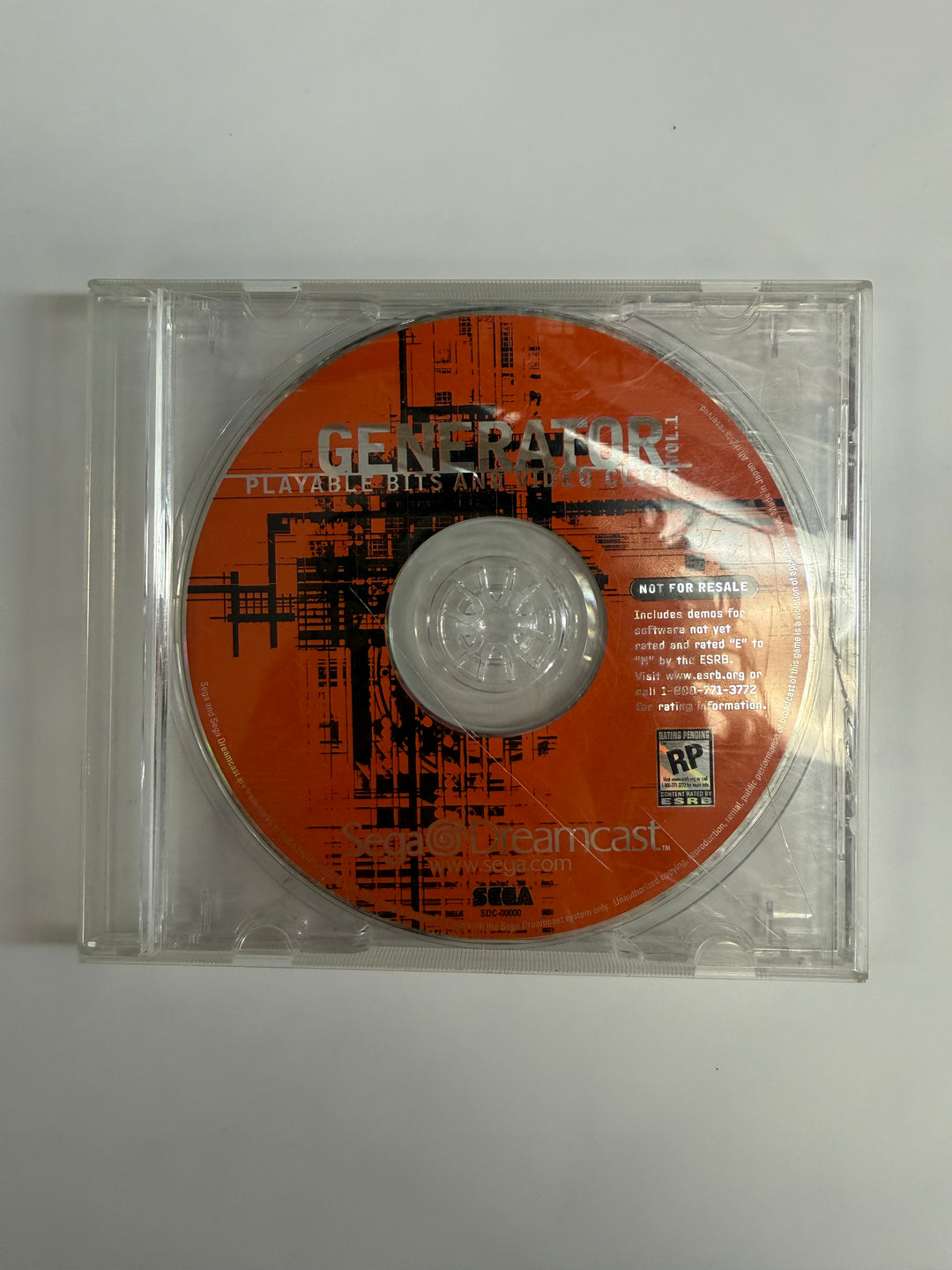 (DISC ONLY) Generator Vol 1 Playable Bits and Video Clips Demo Disc - Sega Dreamcast DI71526