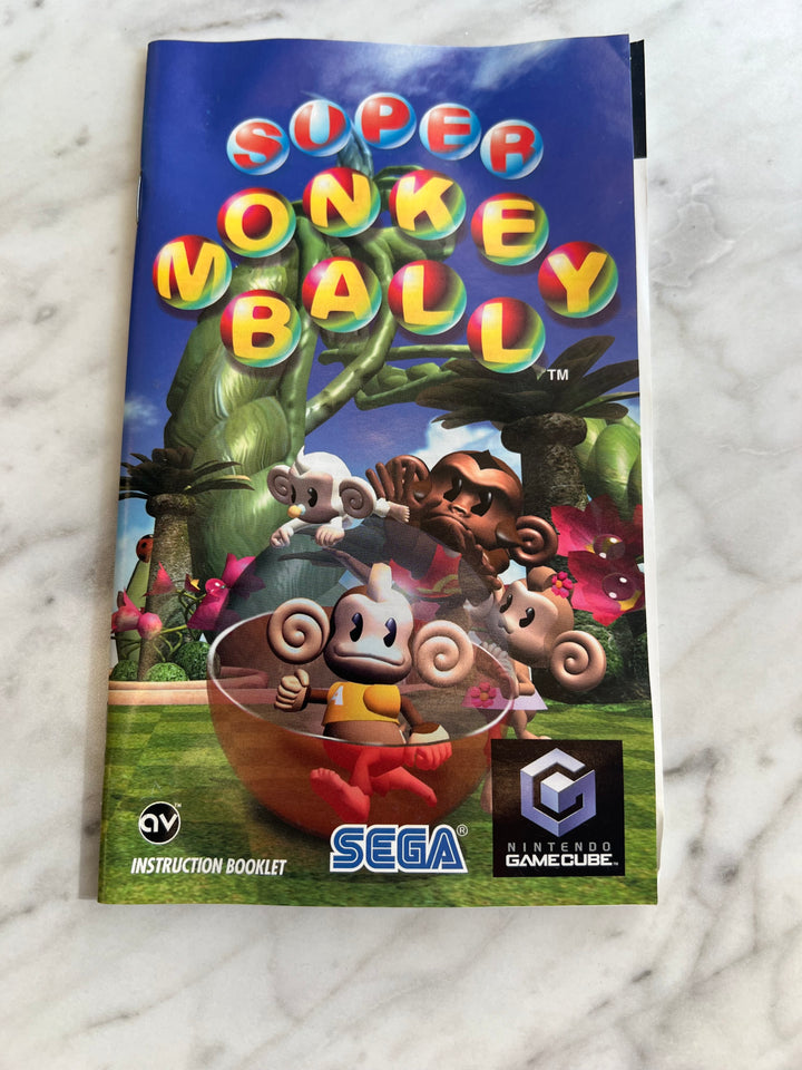 Super Monkey Ball Nintendo Gamecube Manual ONLY No Game    MP91124