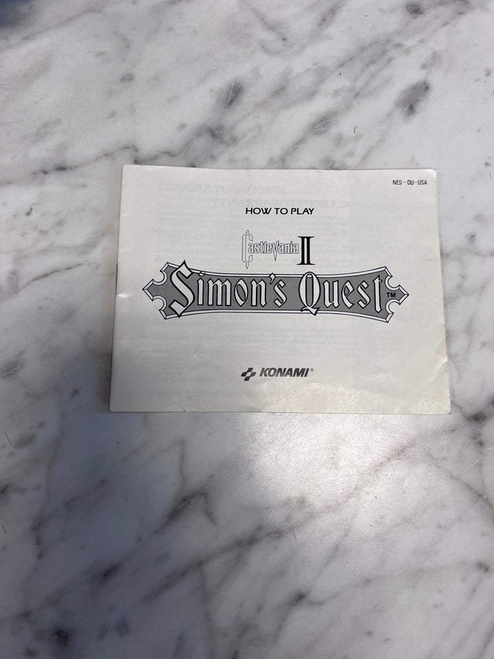 Castlevania II Simon's Quest Nintendo NES MANUAL ONLY  MO92425