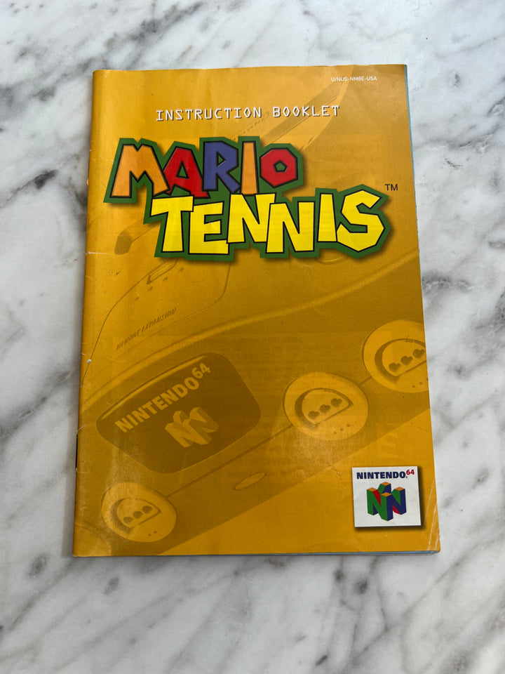 Mario Tennis for Nintendo 64 N64 Manual ONLY No Game    MP91124