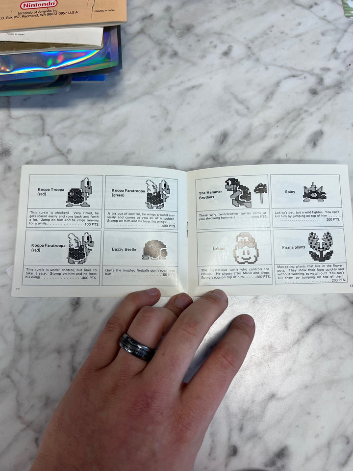 Super Mario Bros Nintendo NES MANUAL ONLY  MO92425