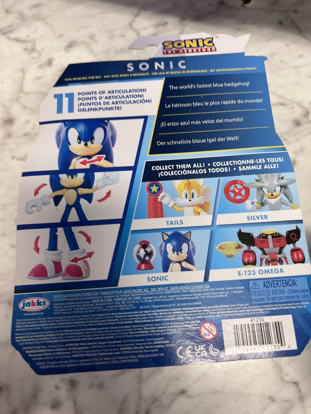 Sonic the Hedgehog - Sonic & Invincible Item Box- 4-Inch Figure Jakks Pacific NT11326
