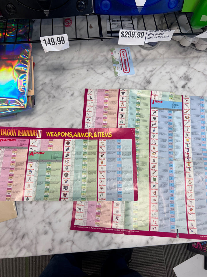 Dragon Warrior III Nintendo NES Explorer's Handbook & TORN map ONLY  MO92425