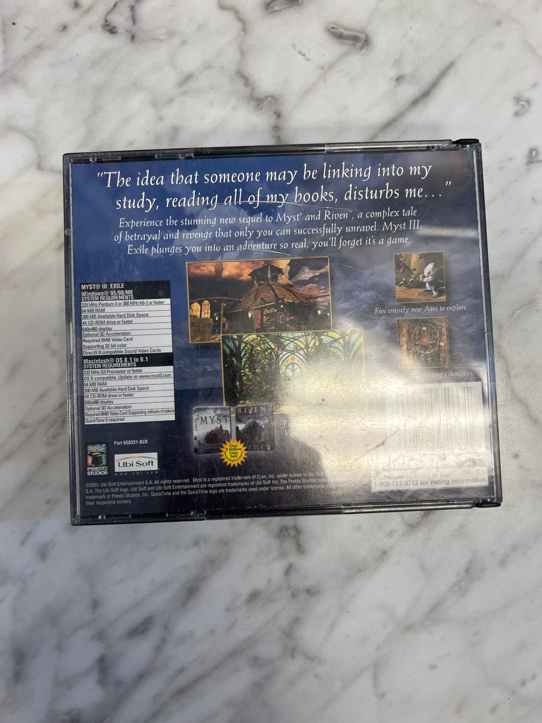 Myst III 3 Exile PC Ubi Soft 2001    UD12424