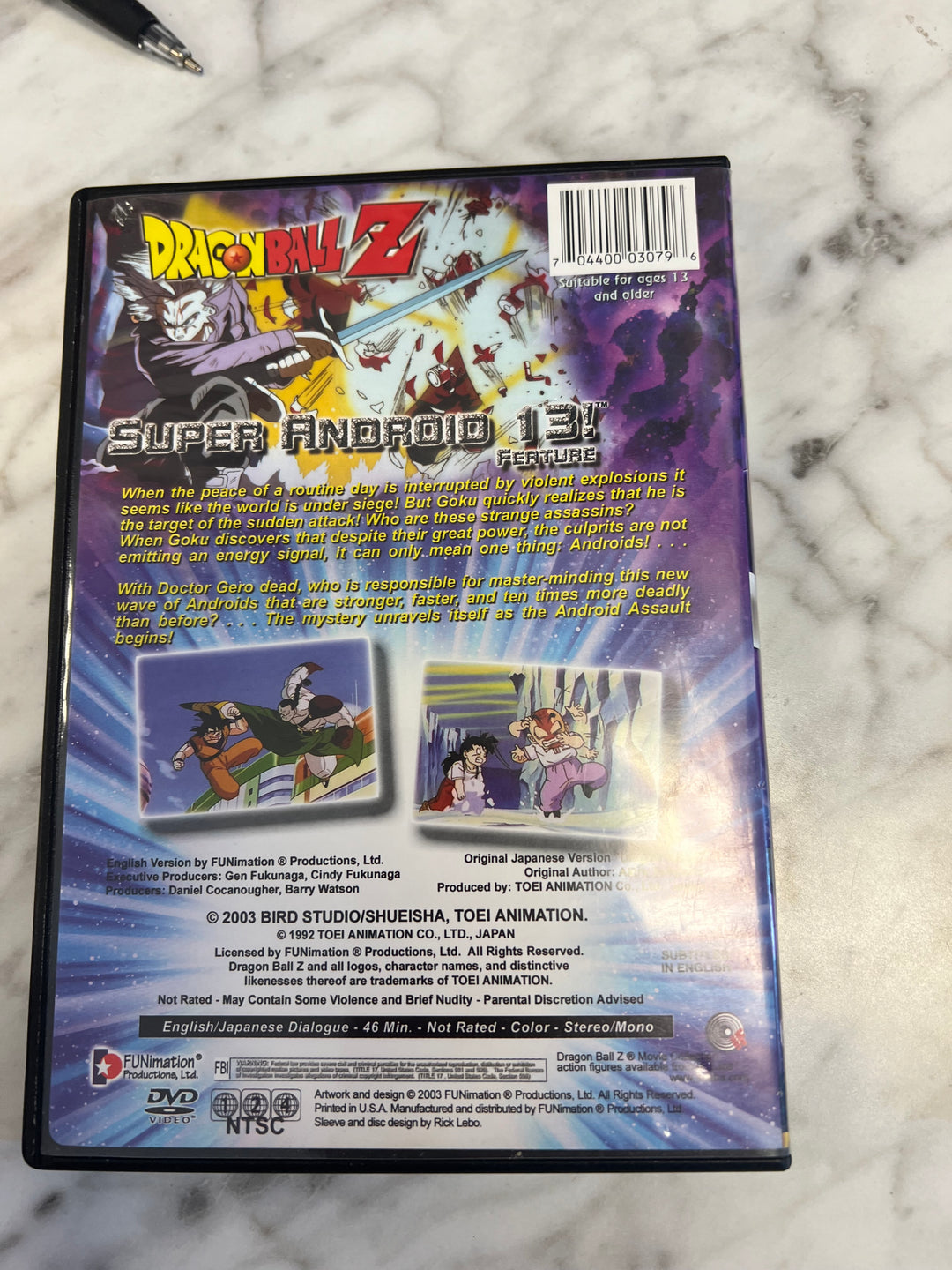 Dragon Ball Z: The Movie - Super Android 13 (DVD, 2003) Anime DU62524