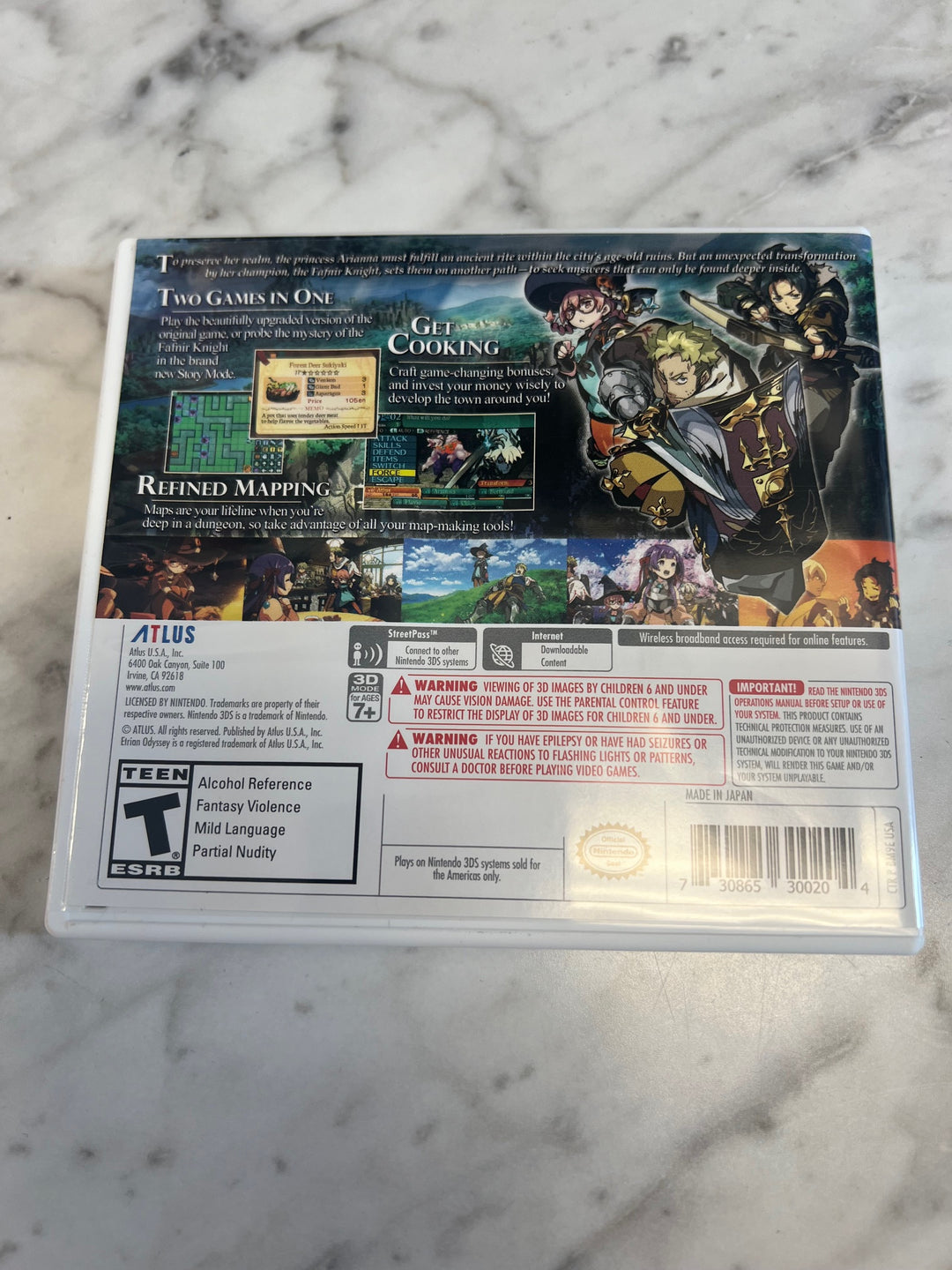 Etrian Odyssey 2 Untold The Fafnir Knight 3DS CASE ONLY NO GAME CO91224