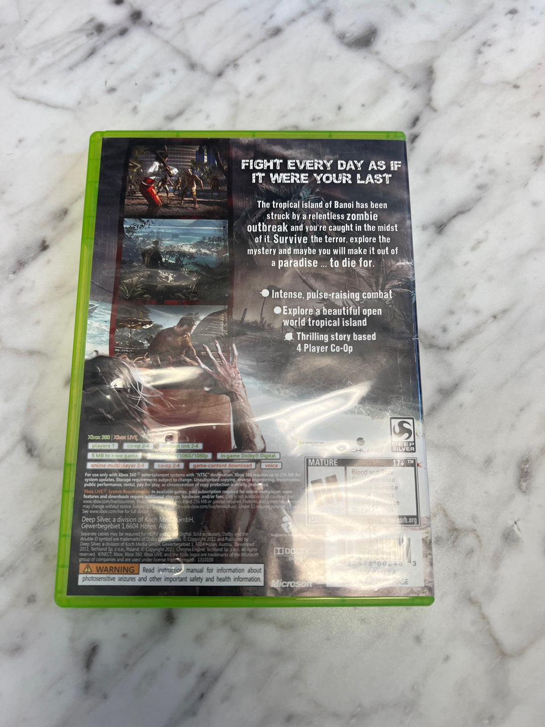 Dead Island Microsoft Xbox 360 CASE ONLY CO63025