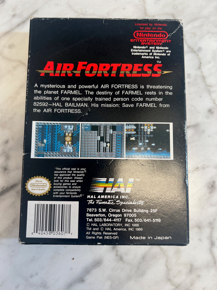 Air Fortress NES Nintendo Entertainment System BOX ONLY NO GAME CO91224