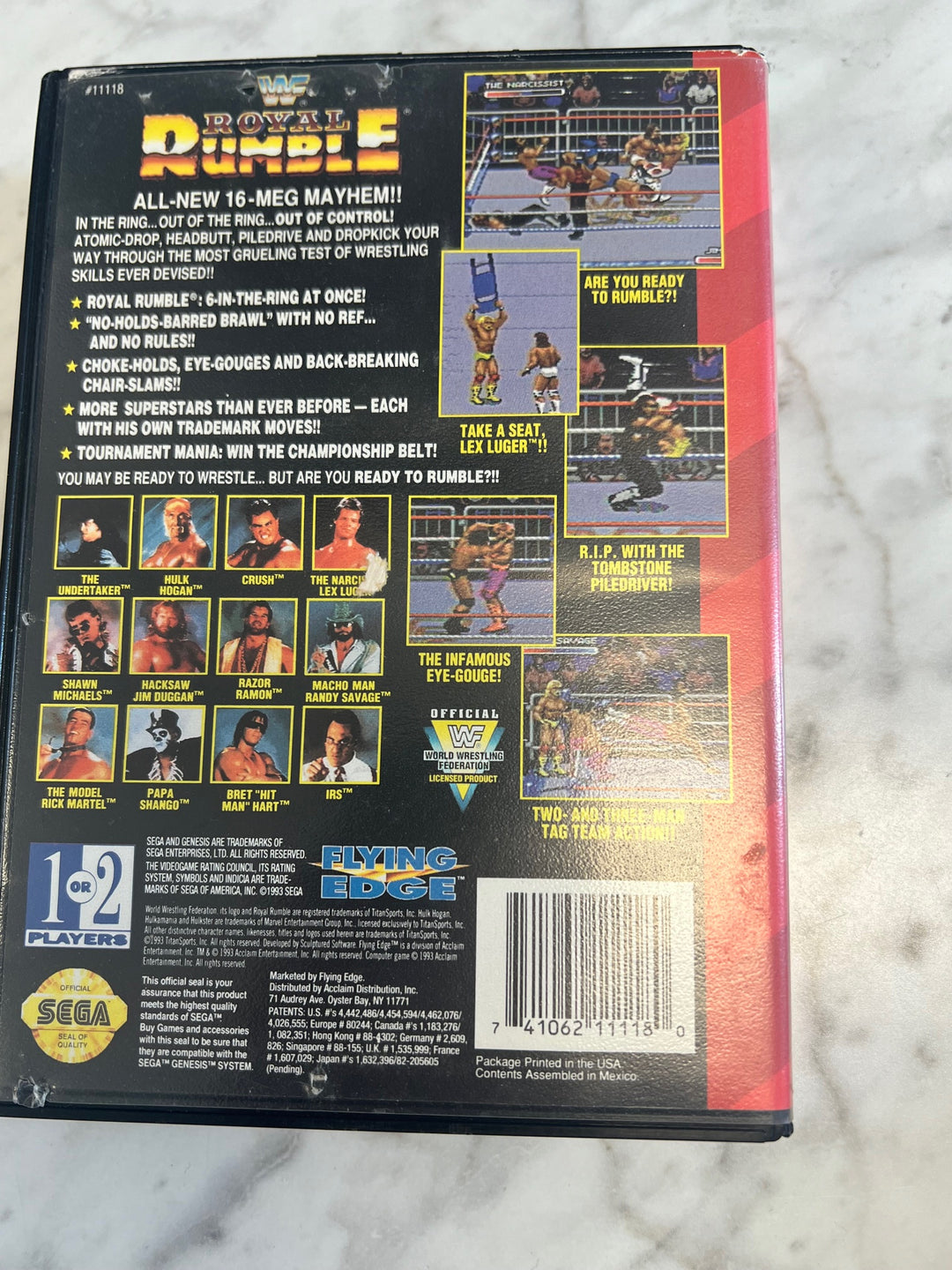 WWF Royal Rumble for Sega Genesis CASE and MANUAL ONLY CO91224