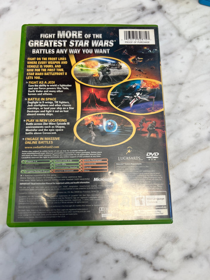 Star Wars Battlefront II Original Xbox CASE AND MANUAL ONLY CO63025
