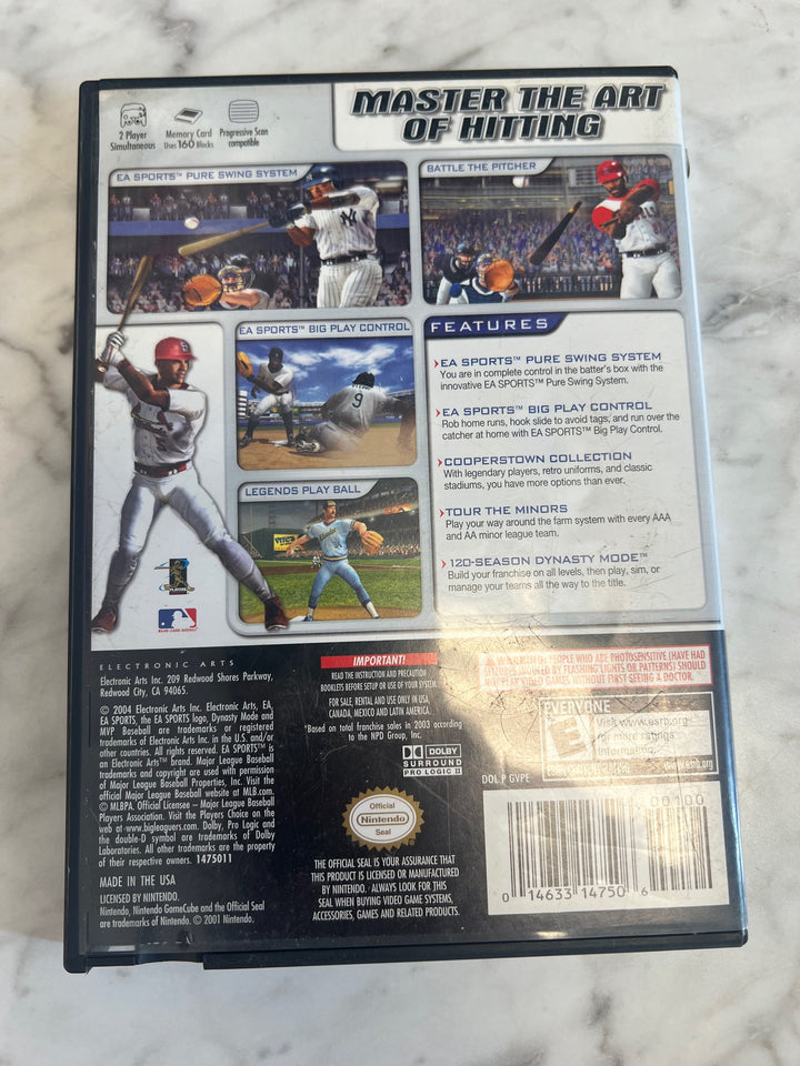 MVP Baseball 2004 Nintendo Gamecube CASE and MANUAL ONLY CO91224