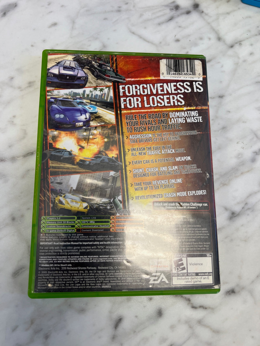Burnout Revenge Original Xbox CASE AND MANUAL ONLY CO63025