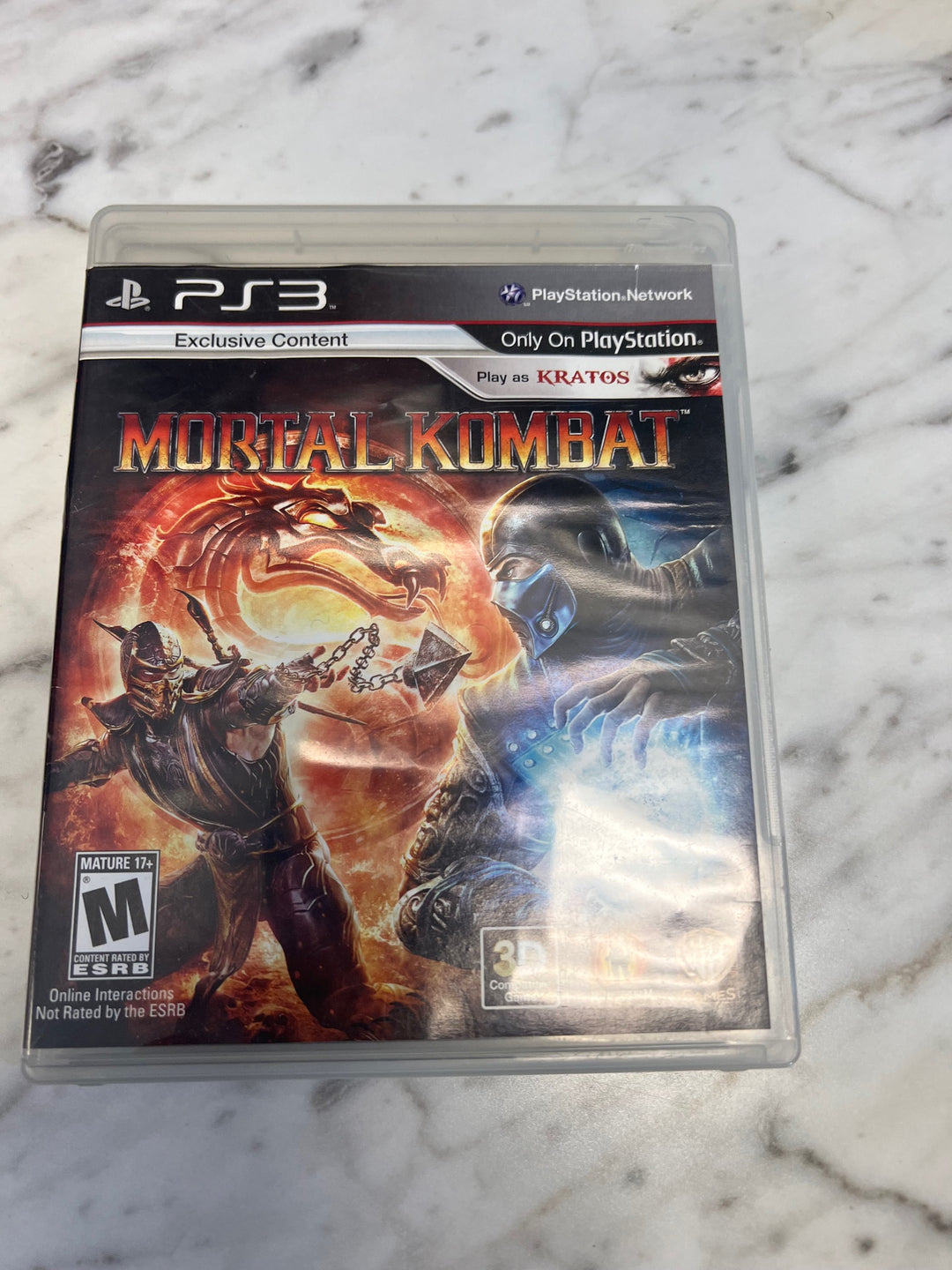 Mortal Kombat for PS3 Playstation 3 CASE AND MANUAL ONLY CO63025