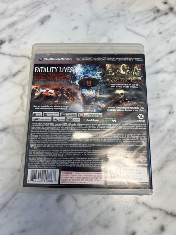 Mortal Kombat for PS3 Playstation 3 CASE AND MANUAL ONLY CO63025