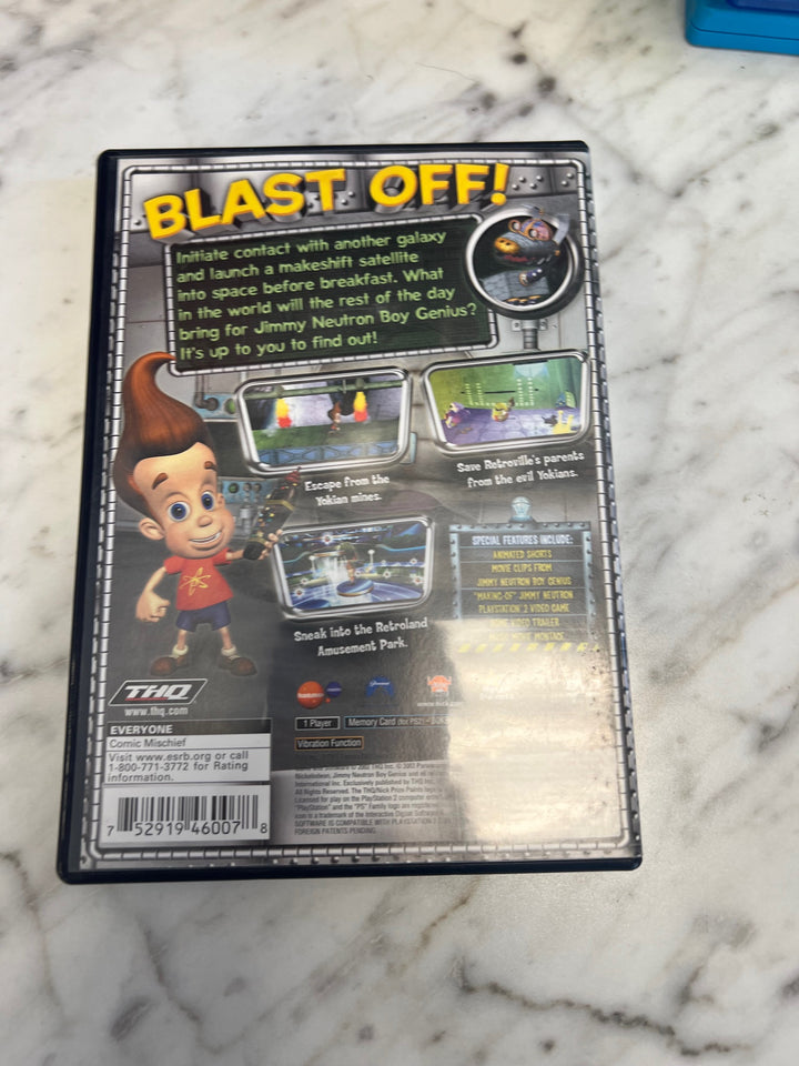 Jimmy Neutron Boy Genius PS2 Playstation 2 Case & Manual only CO63025
