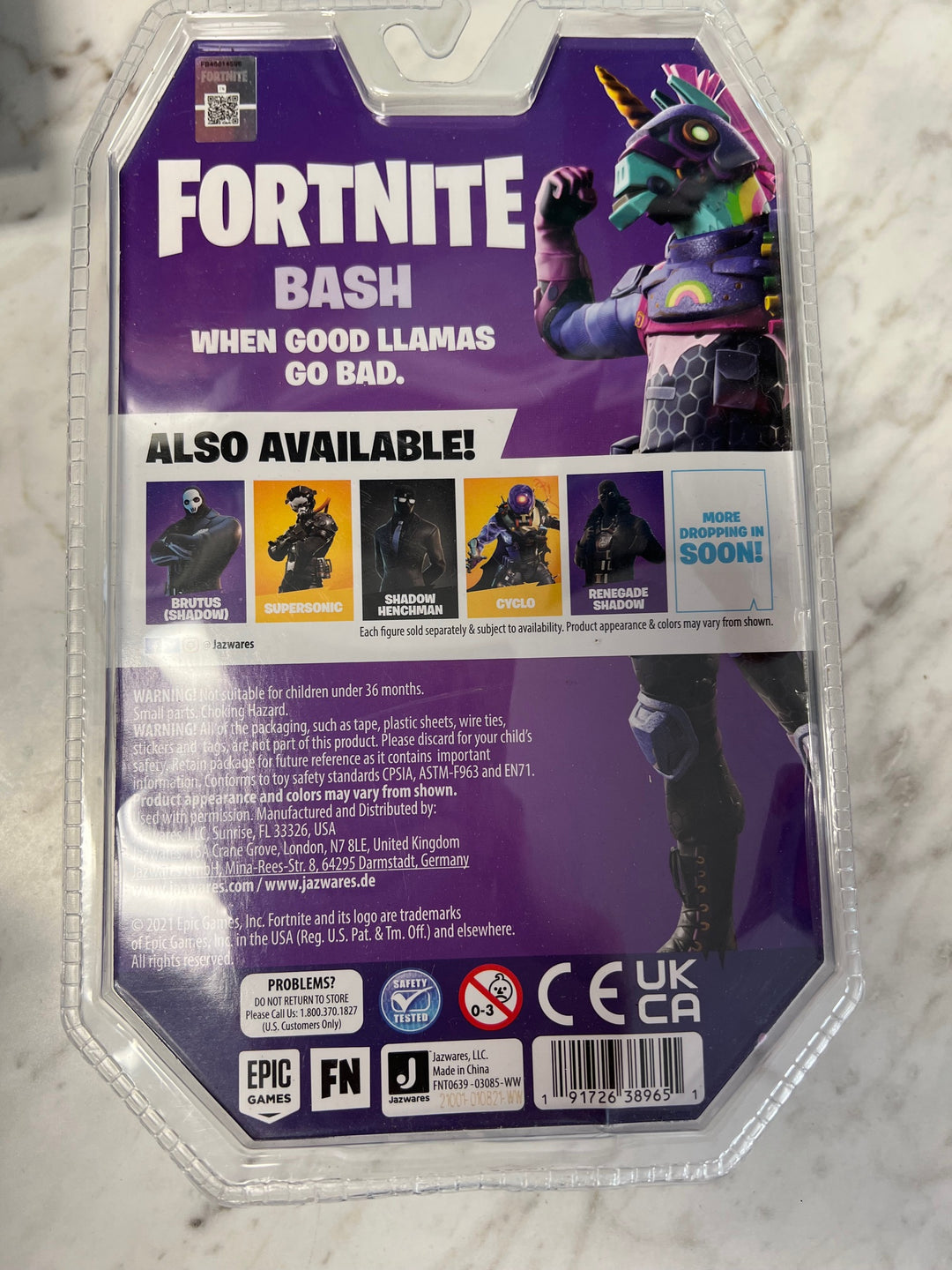 Fortnite 2021 Solo Mode - Bash 4 Inch Action Figure Epic Video Games Jazware N4425