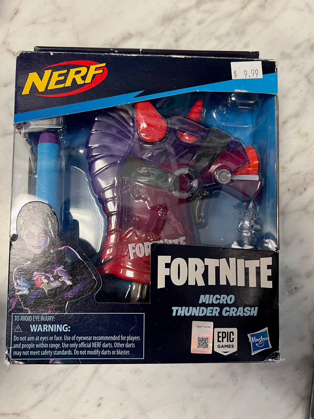 Hasbro Nerf x Fortnite THUNDER CRASH Micro Blaster Mini Dart Fun - Brand New N4425