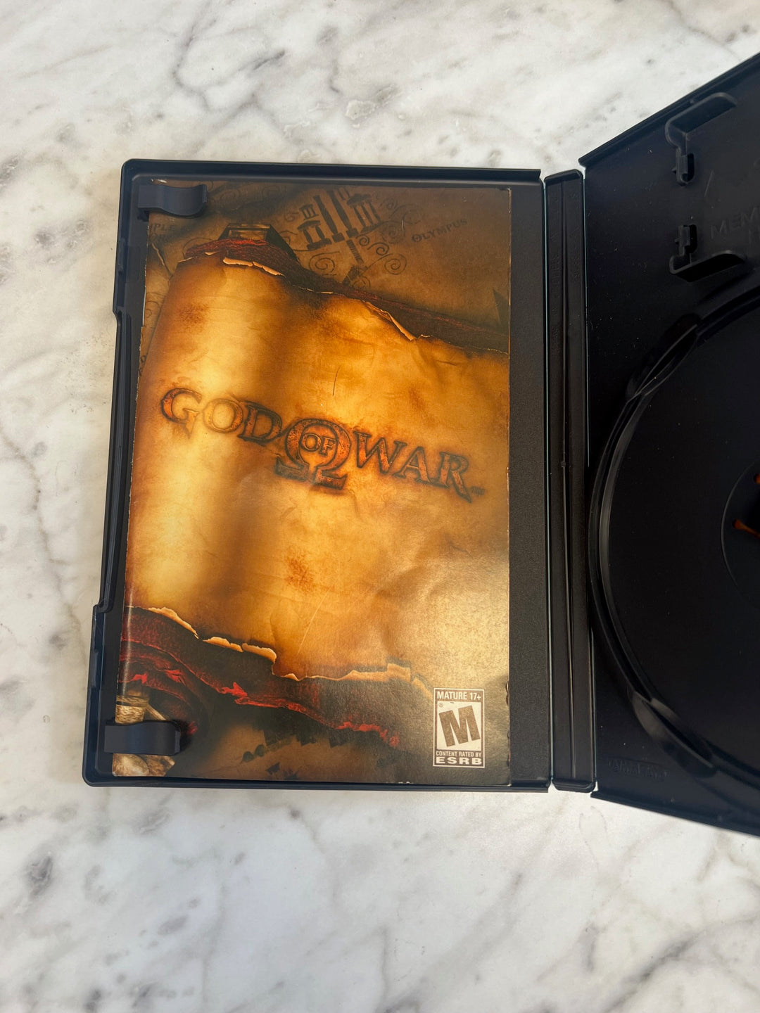 God Of War PS2 Playstation 2 CASE AND MANUAL ONLY NO GAME CO91224