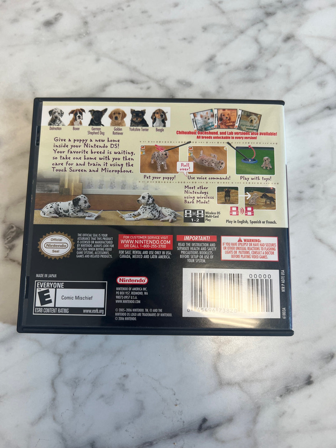 Nintendogs Dalmation & Friends Nintendo DS CASE ONLY NO GAME CO91224