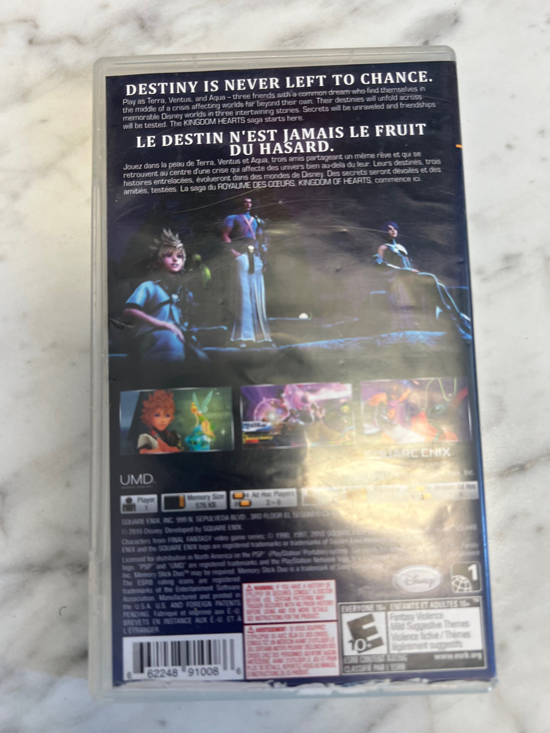 Kingdom Hearts Birth by Sleep Playstation Portable PSP Case & Manual only CO63025