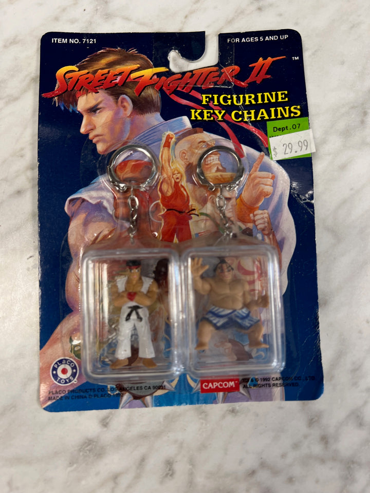 Street Fighter II Figure Keychains 2 Pack Brand New Factory Sealed Ryu & E Honda N4425