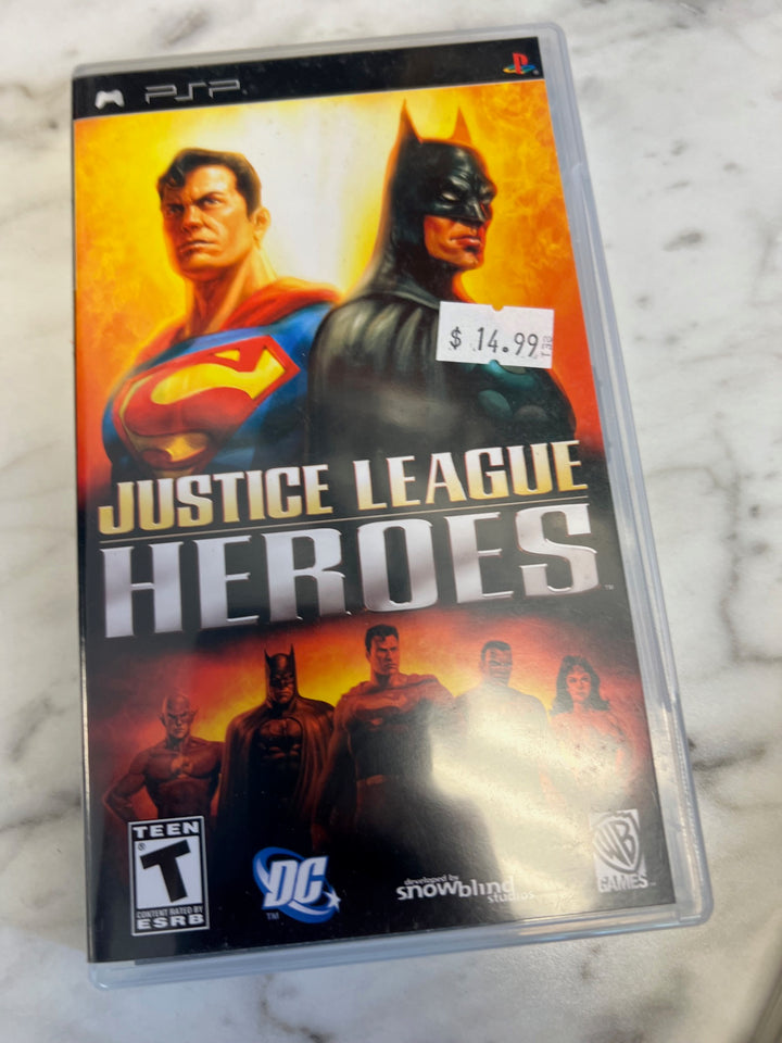 Justice League Heroes Playstation Portable PSP Case & Manual only CO63025