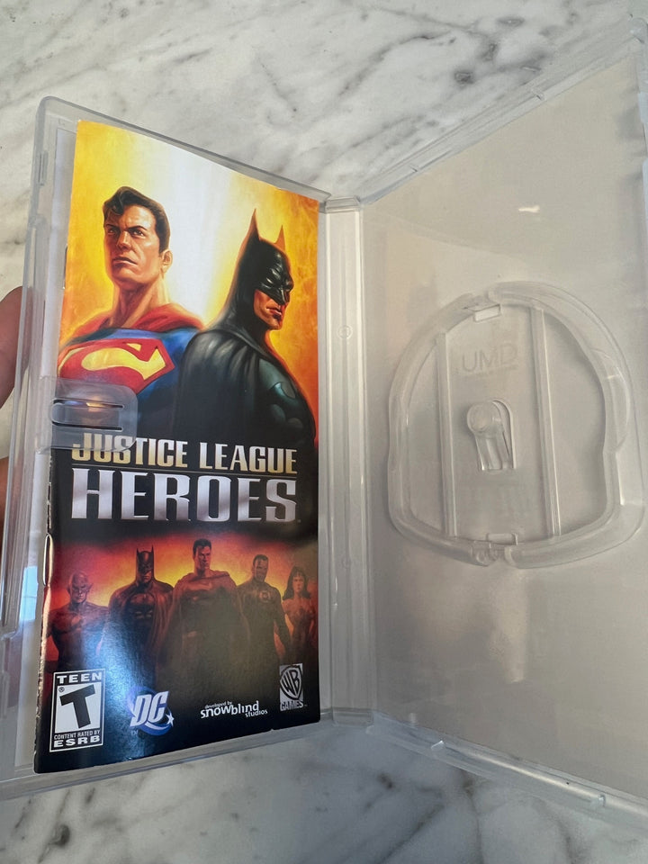 Justice League Heroes Playstation Portable PSP Case & Manual only CO63025