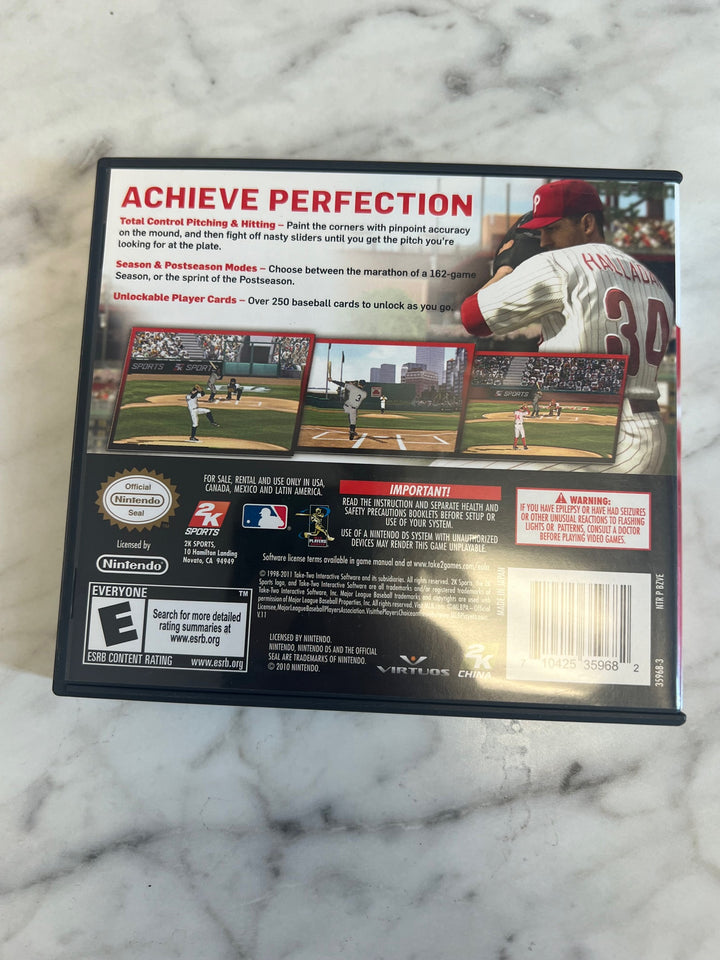 Major League Baseball 2K11 Nintendo DS CASE AND MANUAL ONLY NO GAME CO91224