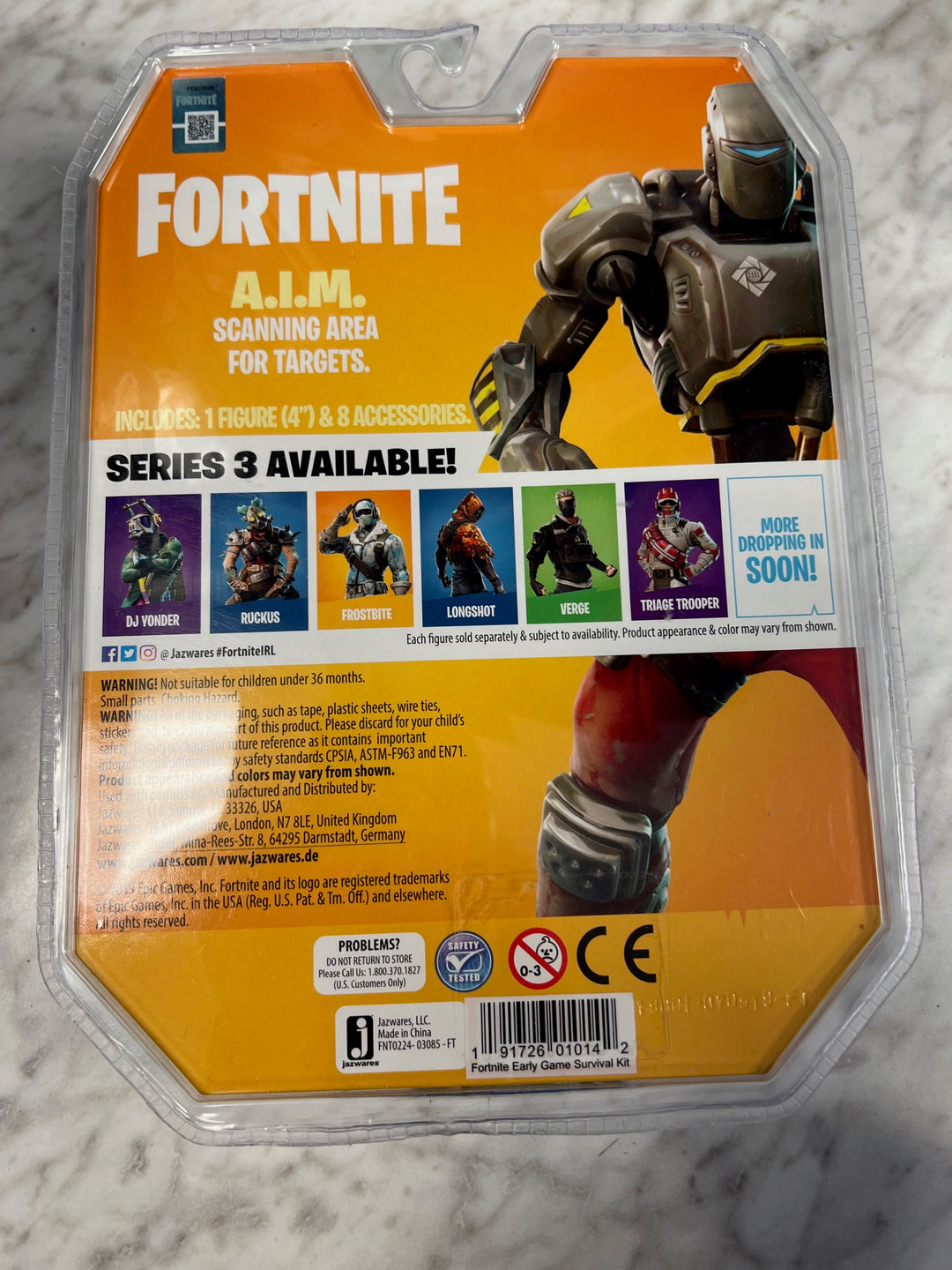 Jazwares Fortnite A.I.M. Early Game Survival Kit 4" Action Figure New Sealed N4425