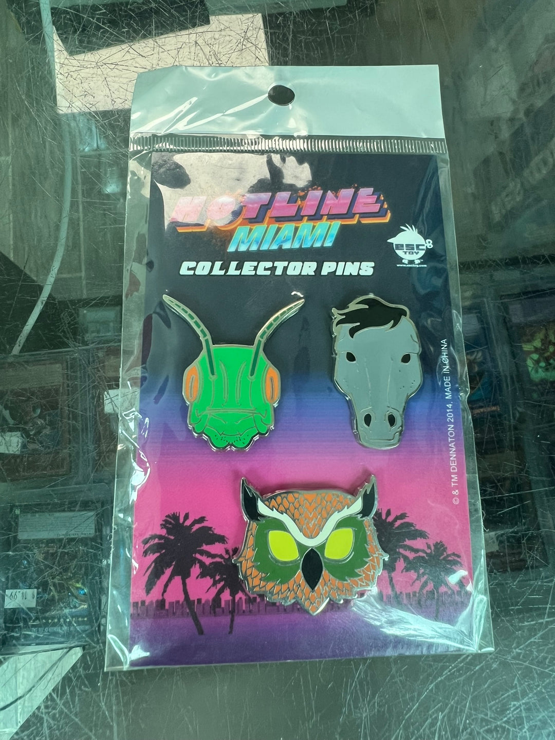 Original Hotline Miami Erick Scarecrow Collector's Pins NEW NT72126