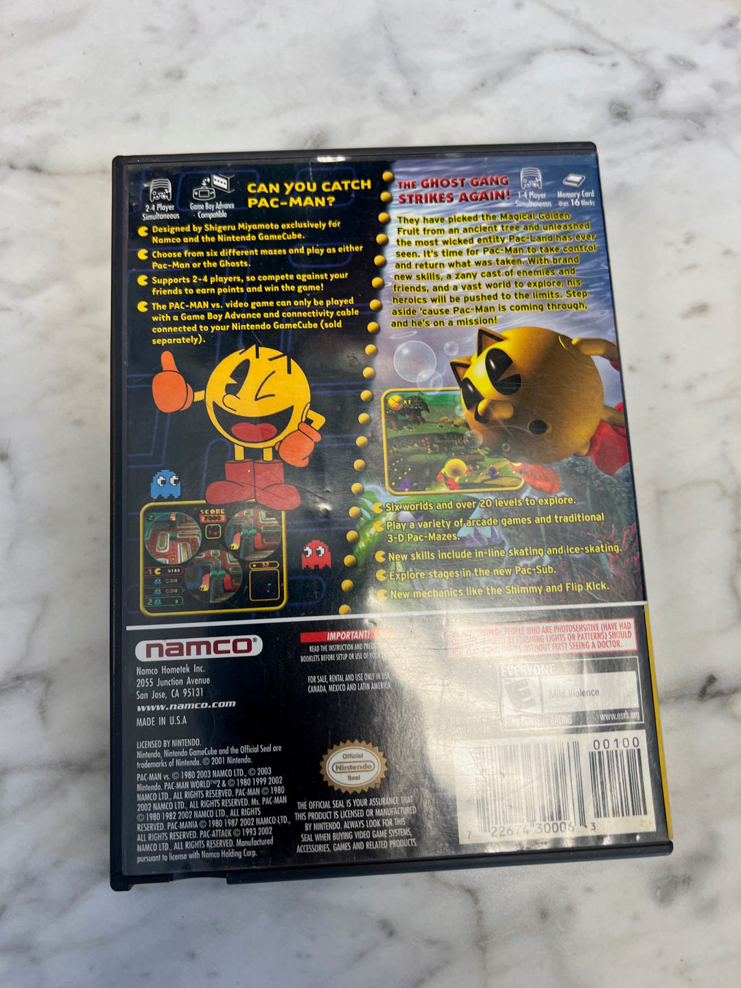 Pac-Man vs Pac Man World 2 Nintendo Gamecube Case & Manual Only CO63025