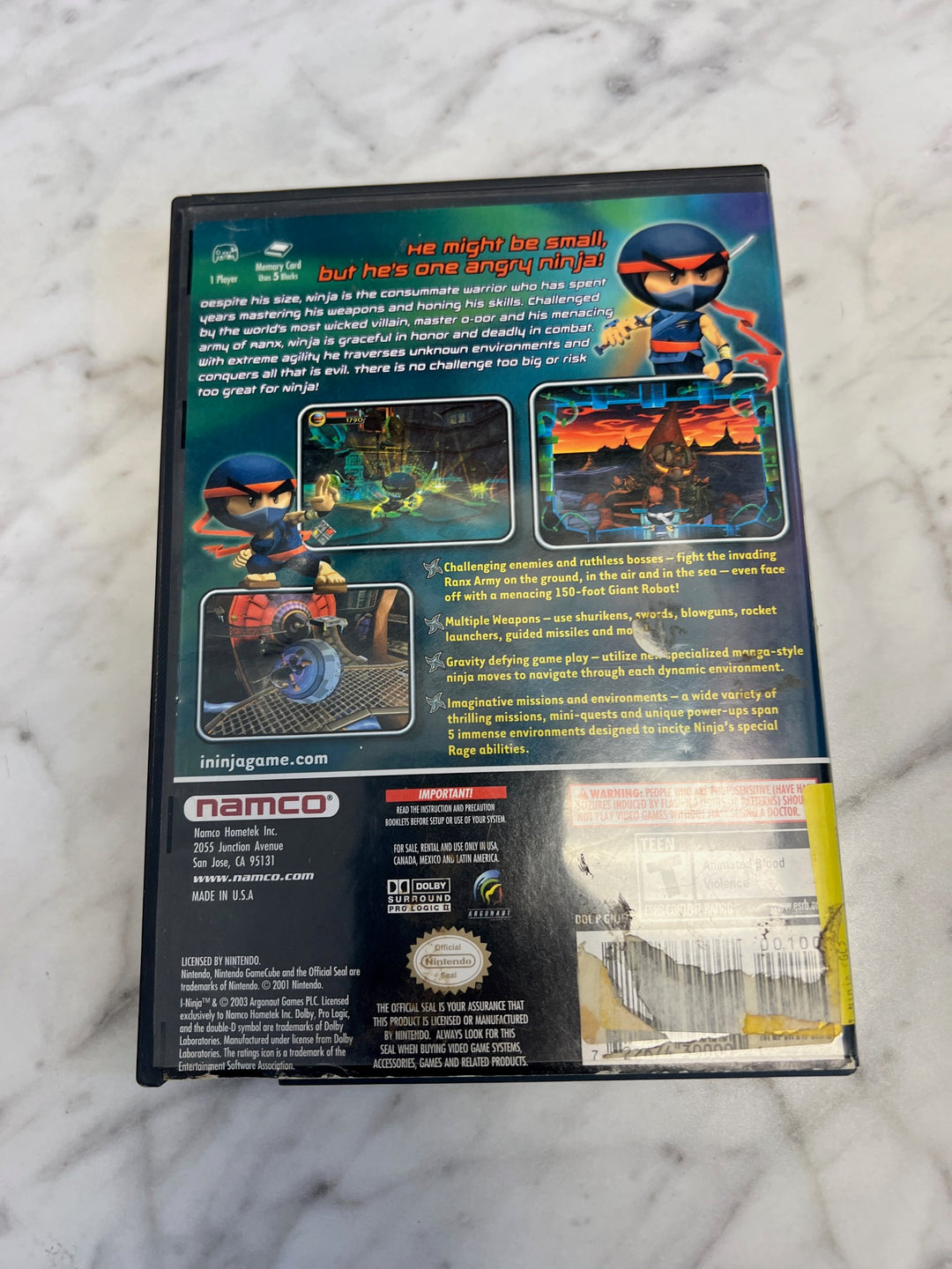 I-Ninja Nintendo Gamecube Case & Manual Only CO63025