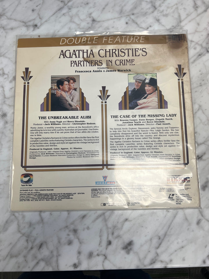 Agatha Christie's Partners in Time Laserdisc Movie    LD121624