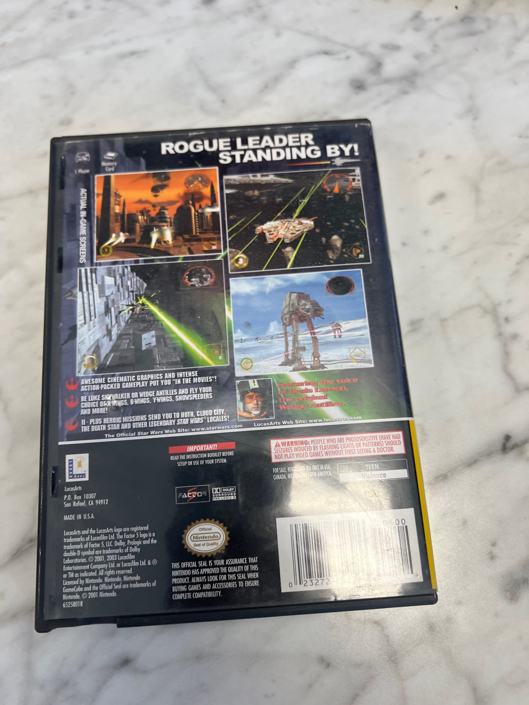 Star Wars Rogue Leader Nintendo Gamecube Case & Manual Only CO63025