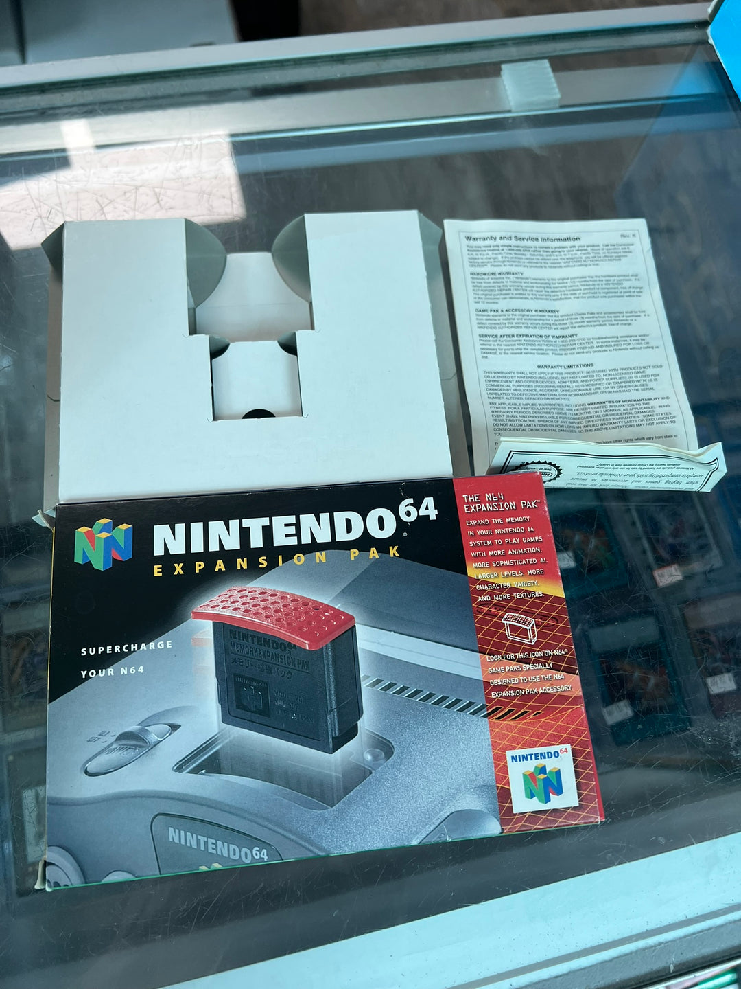 EMPTY BOX ONLY Nintendo 64 Expansion Pak & Inserts    CO72126