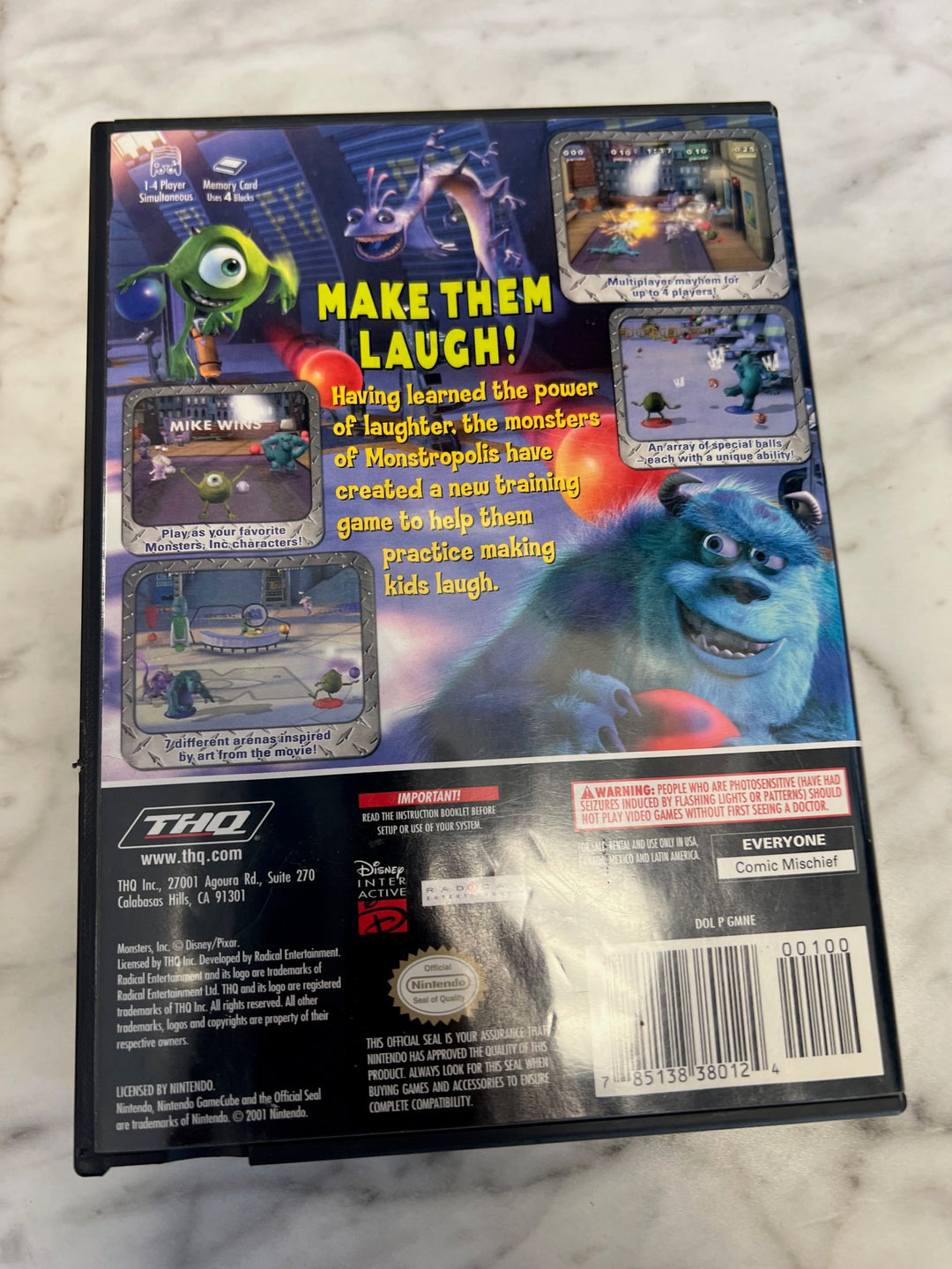 Monsters Inc Scream Arena Nintendo Gamecube Case Only CO63025